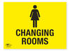 Female Changing Rooms Sign Facility Notification