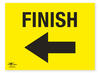 Finish Directional Arrow Left Correx Sign Start and Finish Notification