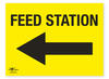 Feed Station Arrow Left Correx Sign A2 Route On The Course Notification