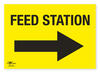 Feed Station Arrow Right Correx Sign A3 Route On The Course Notification
