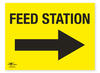 Feed Station Arrow Right Correx Sign A2 Route On The Course Notification