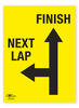 Finish Straight Next Lap Left Directional Arrow Correx Sign Start and Finish Notification