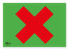 Wrong Way 18x12" Green (A3) Correx Sign