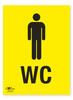 Male WC Correx Sign Toilet Facility Notification