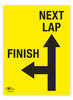 Next Lap Straight Finish Left Directional Arrow Correx Sign Route On The Course Notification