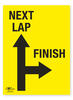 Next Lap Straight Finish Right Directional Arrow Correx Sign Route On The Course Notification