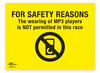 No MP3 Health and Safety Correx Sign Restriction Notification