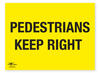 Pedestrians Keep Right Correx Sign Route On The Course Directional