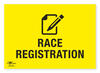 Race Registration Correx Sign A3 General Registration Area Notification
