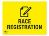 Race Registration Correx Sign A2 General Registration Area Notification