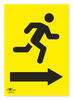 Runner Right Directional Arrow Correx Sign A3 Triathlon