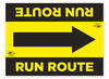 Run Route Directional Arrow Reversible Correx Sign A2 Route On The Course Notification