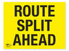 Route Split Ahead Correx Sign Route On The Course Notification