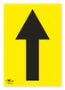 Straight Yellow A3 Directional Arrow Correx SIgn