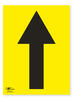 Straight Yellow A4 Directional Arrow Correx SIgn