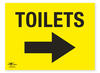 Toilets Directonal Arrow Right Correx Sign Toilets Facility Notification