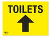 Toilets Directonal Arrow Straight Correx Sign Toilets Facility Notification