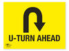 U-Turn Ahead Directional Arrow Right Correx Sign Route On The Course Notification