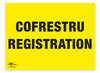 Cofrestru Registration Correx Sign Welsh Translation Bilingual