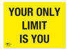 Your Only Limit is You Correx Sign Motivational Comic Humour