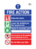 Fire Action Correx Sign