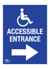 Disable Accessible Entrance Right Correx Sign