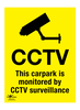 CCTV Surveillance on Car Park A2 Dibond Sign