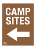 Camp Sites Left Correx Sign