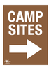 Camp Sites Right Correx Sign