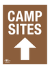 Camp Sites Straight Correx Sign