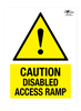 Caution Disabled Access Ramp Correx Sign