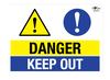 Danger- Keep Out A3 Forex 3mm Sign