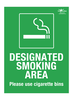 Designated Smoking Area Correx Sign