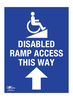 Disabled Ramp This Way Straight Correx Sign