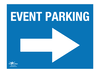 Event Parking Right Blue Correx Sign