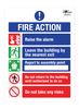 Fire Action Correx Sign