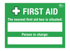 First Aid Box and Person in Charge Correx Sign