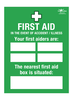 First Aiders and First Aid Box Correx Sign