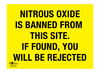 Nitrous Oxide is Banned Correx Sign