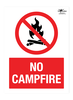 No Campfire Correx Sign