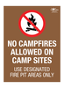 No Campfires Allowed Use Fire Pits Correx Sign