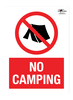 No Camping Correx Sign