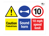 Pedestrian 10mph Limit A3 Forex 3mm Sign