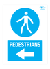 Pedestrians Left Correx Sign