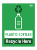 Recycle Here Plastic Bottles Correx Sign