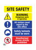 Site Safety (4 in 1) Correx Sign