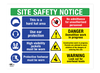 Site Safety Notice (8 in 1) A2 Dibond Sign