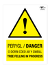 Warning Tree Felling In Progress Bilingual Correx Sign