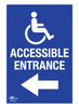 Disable Accessible Entrance Left Correx Sign