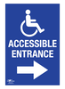 Disable Accessible Entrance Right Correx Sign